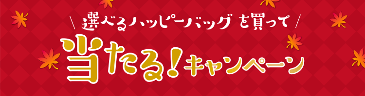 選べるハッピーバッグを買って当たる!キャンペーン